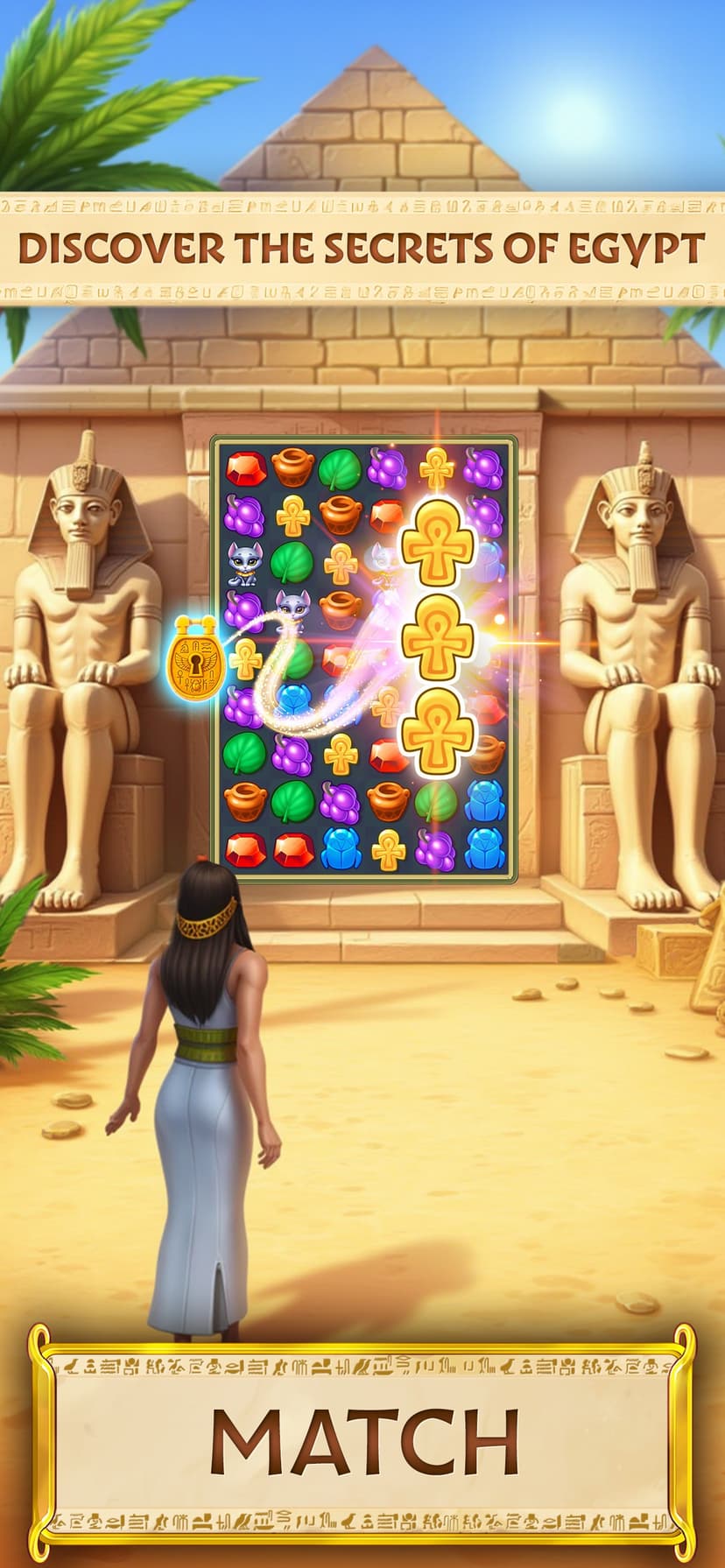 Jewels of Egypt・Match 3 Puzzle screenshot 1 - screenshot