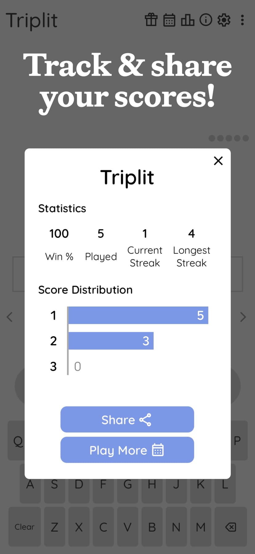 Triplit: Daily Word Game screenshot 7 - screenshot