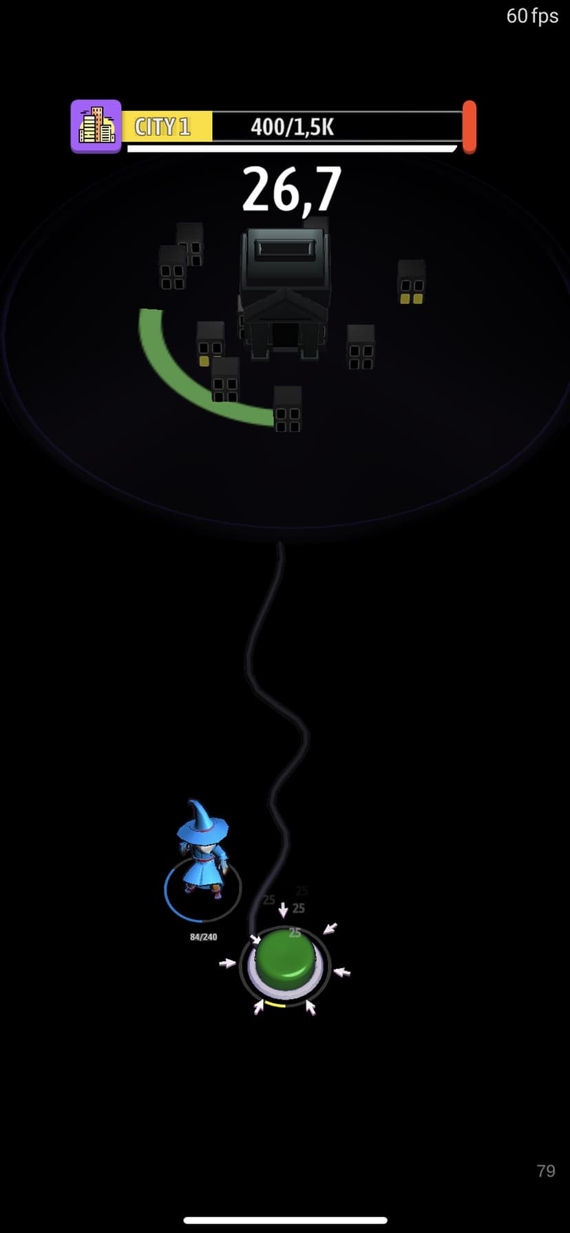 Green button: Idle clicker screenshot 1 - screenshot