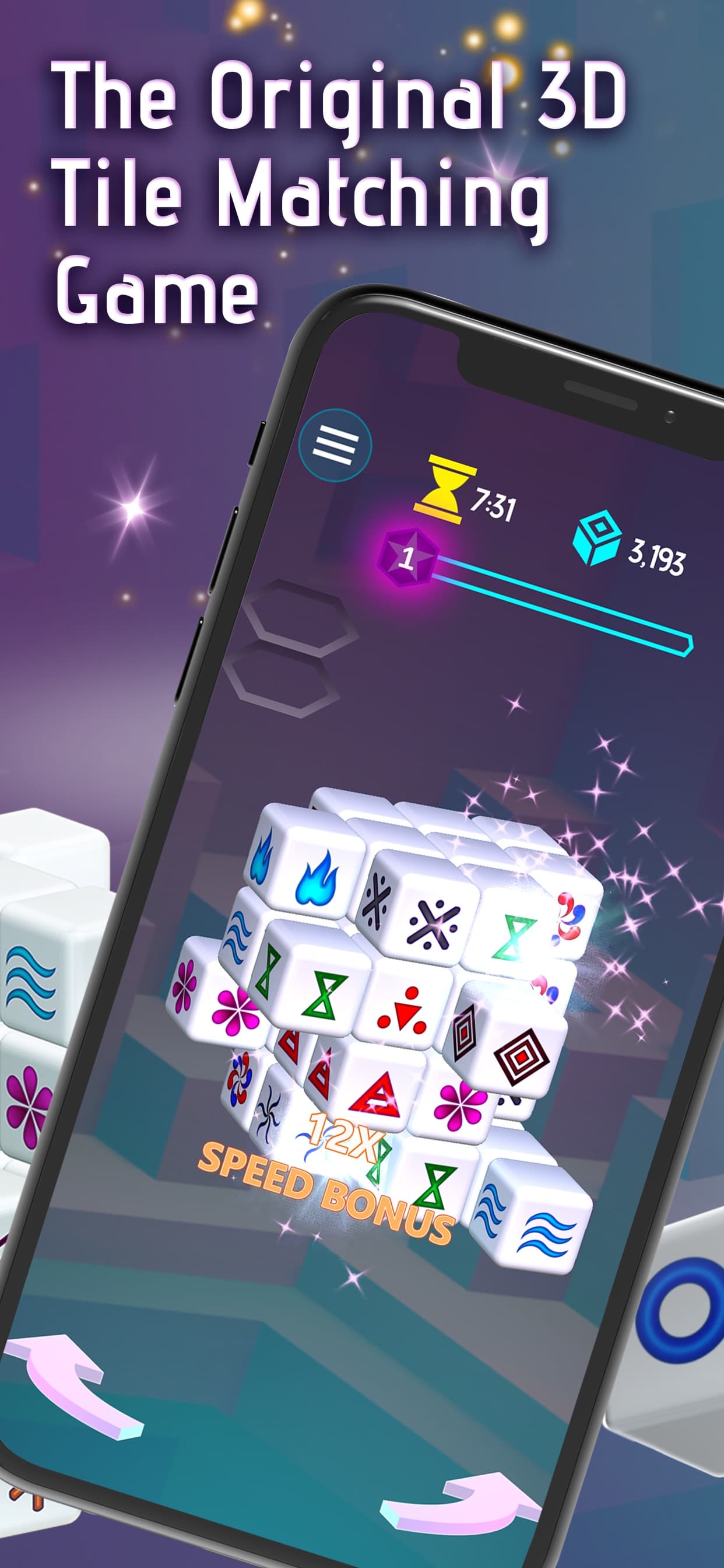 Mahjong Dimensions - 3D Cube screenshot 1 - screenshot