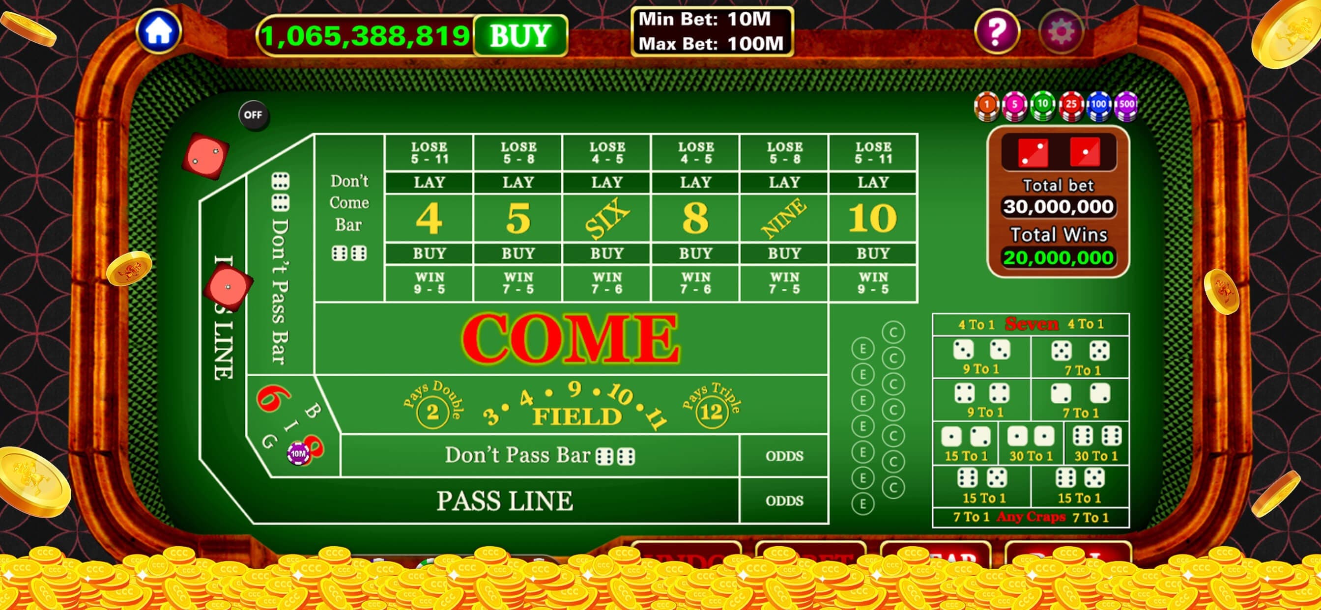 Craps - Casino Style! screenshot 2 - screenshot