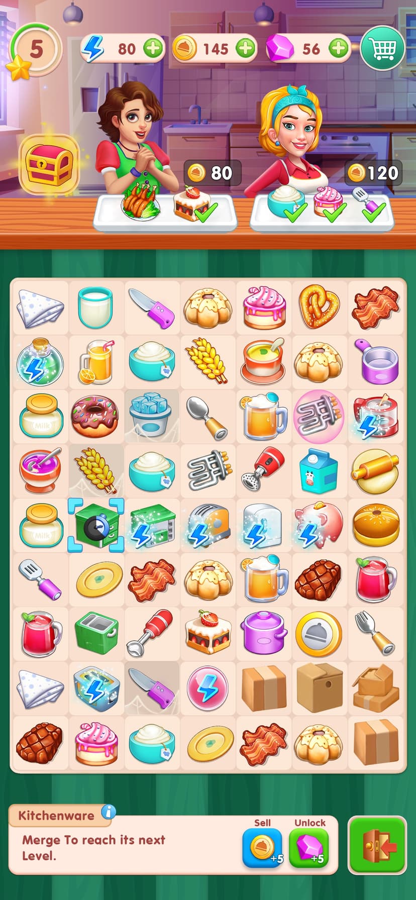 Merge Kitchen Fun Puzzle Games screenshot 4 - screenshot