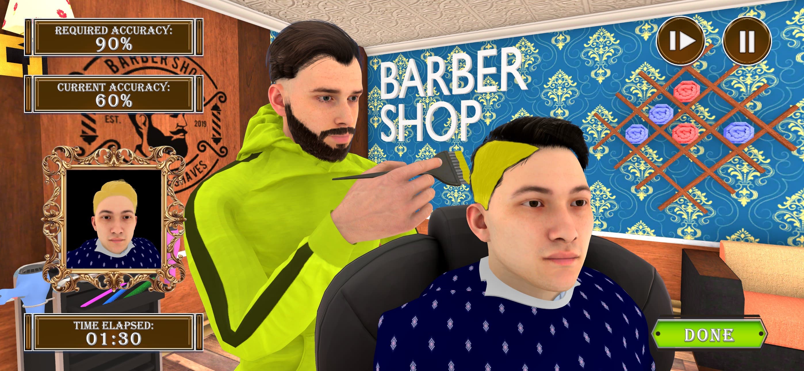 Barber Shop Hair Cut Salon Sim screenshot 3 - screenshot