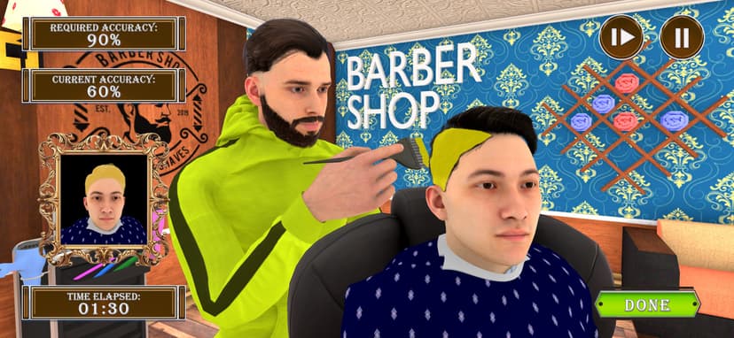 Barber Shop Hair Cut Salon Sim screenshot 3 - screenshot