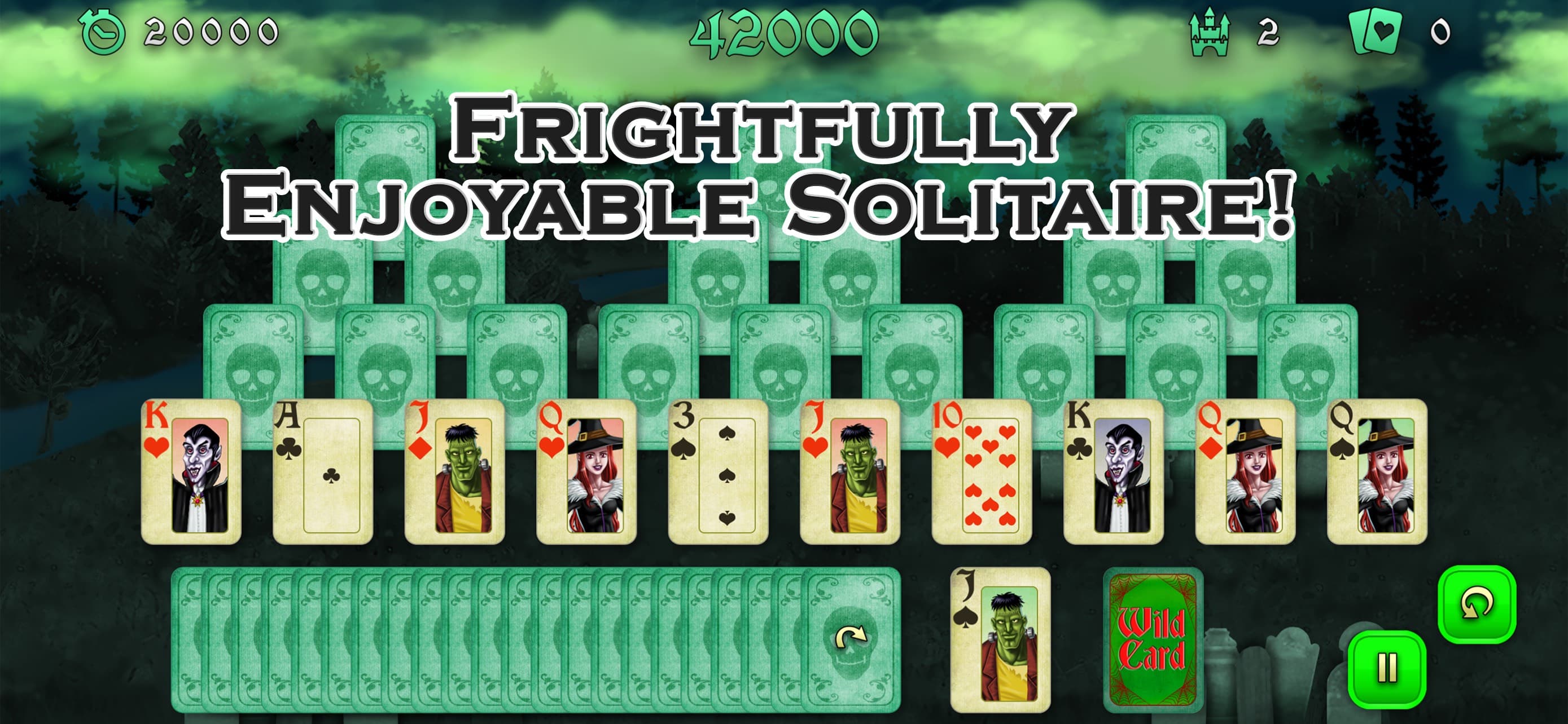 Halloween Tripeaks Solitaire screenshot 1 - screenshot