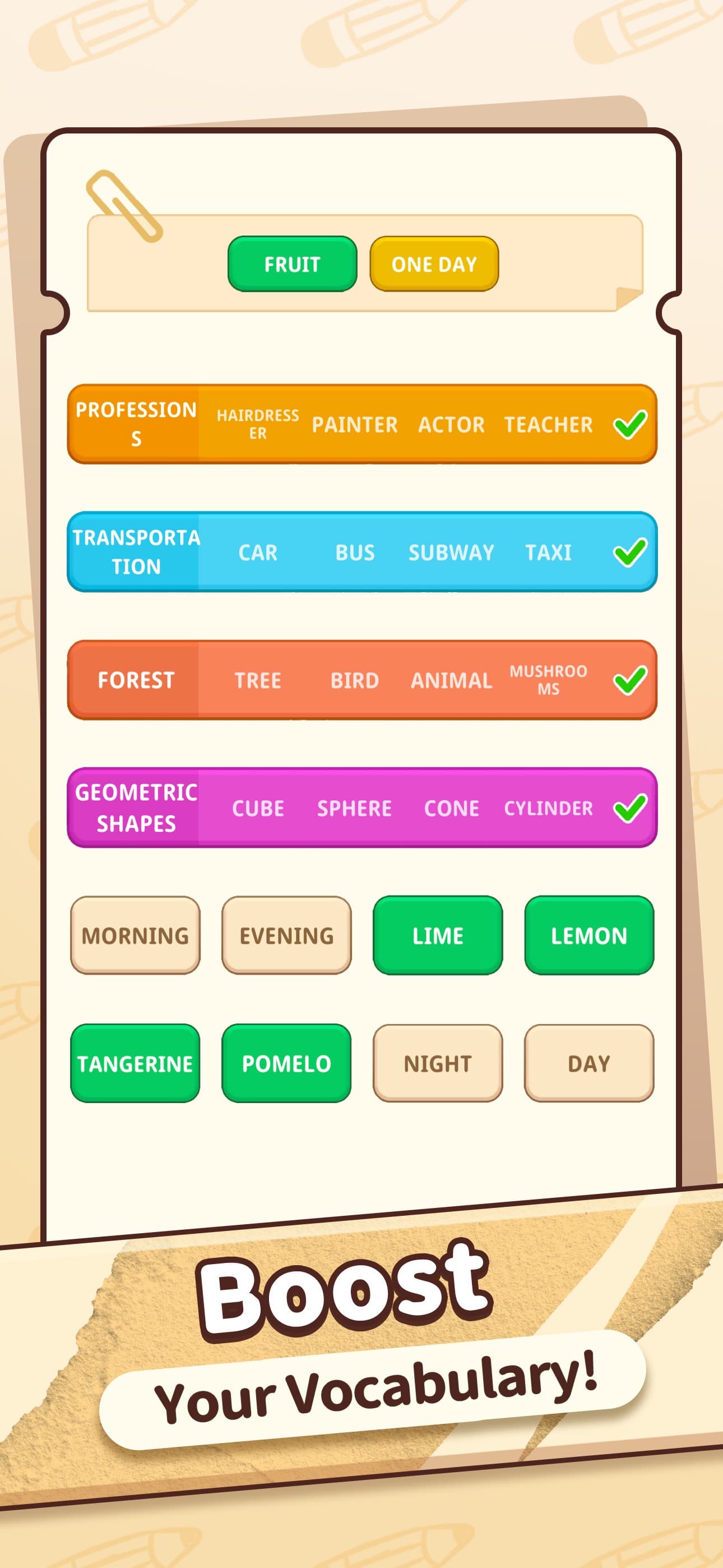 Associated Word Sort:Connect screenshot 2 - screenshot