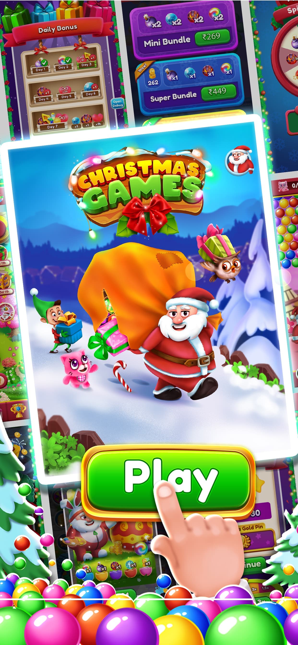Christmas Games - Bubble Pop screenshot 5 - screenshot