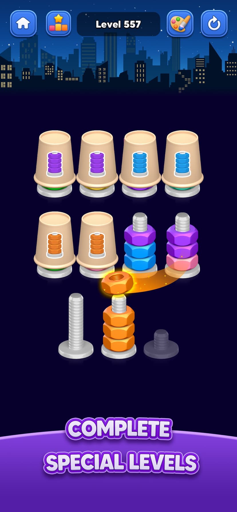 Nut Sort: Color Match Game screenshot 4 - screenshot