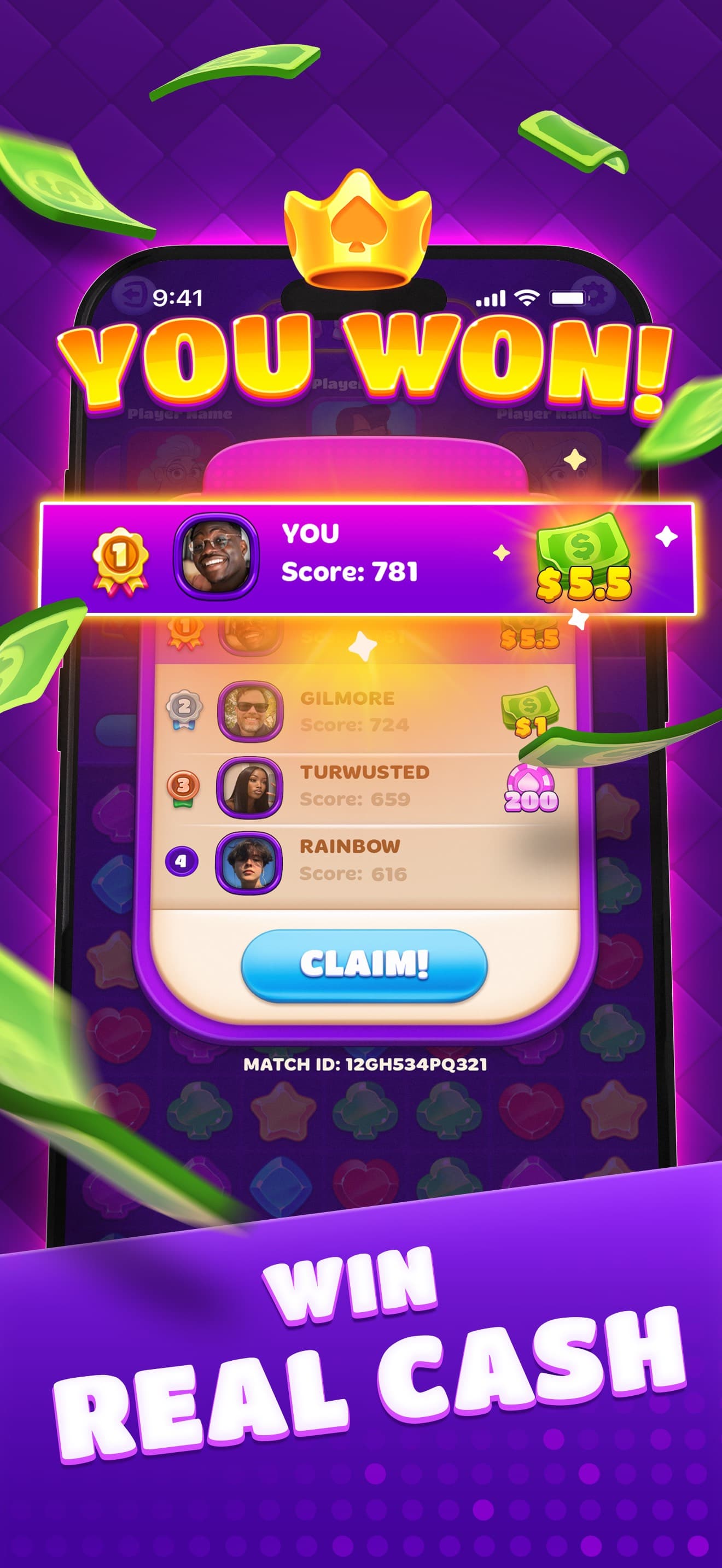 Match Cash: Real Money Games screenshot 1 - screenshot