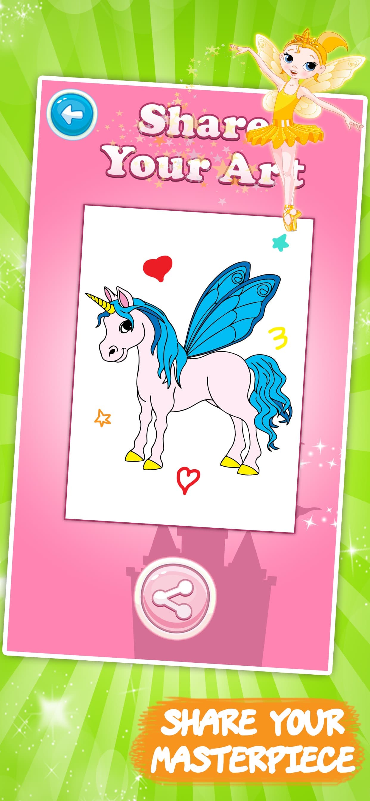 Coloring book Unicorn & Horses screenshot 5 - screenshot