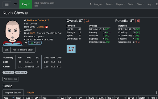 ZenGM Hockey screenshot 5 - screenshot