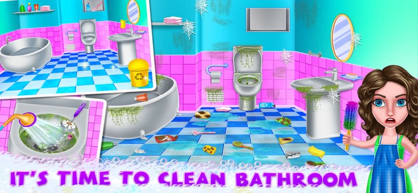 Messy House Cleaning Games screenshot 2 - screenshot