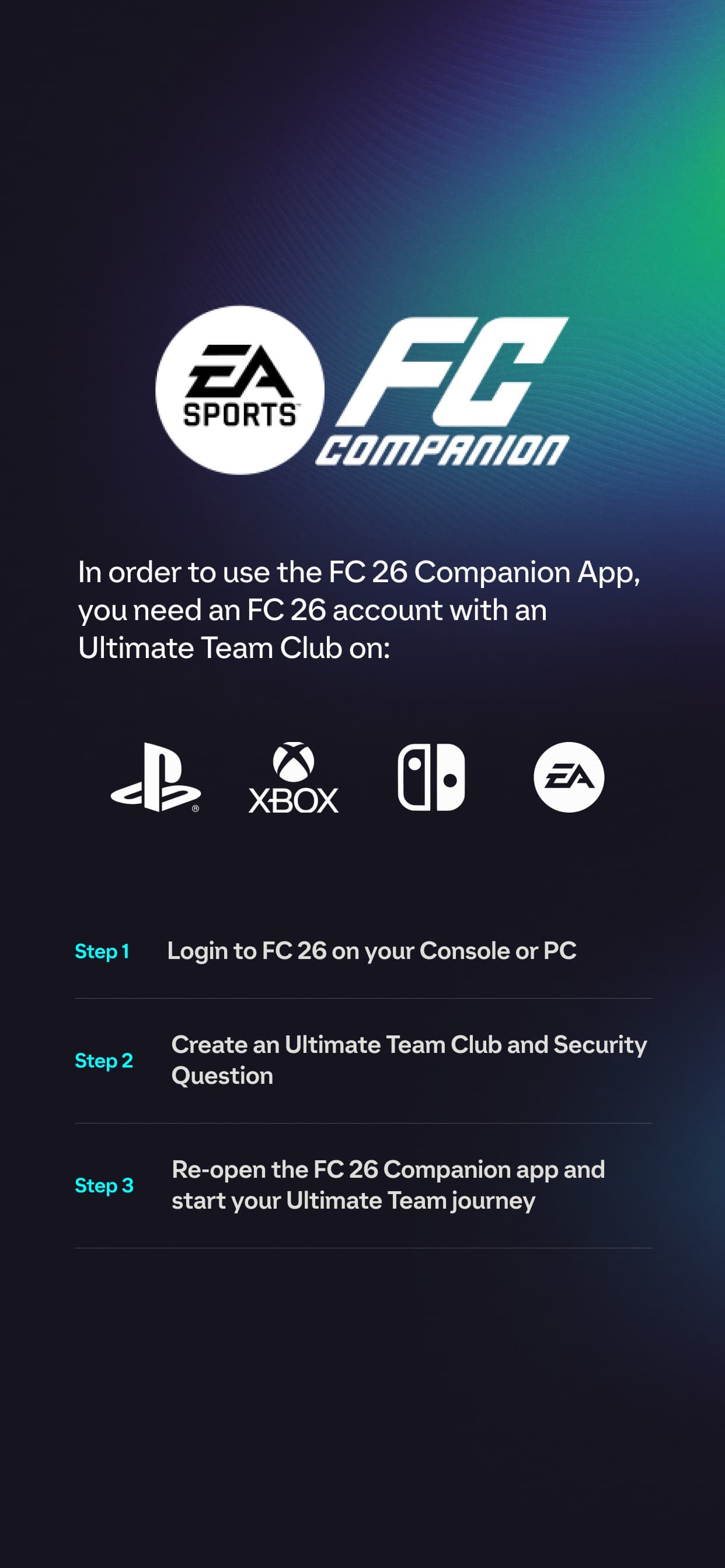 EA SPORTS FC™ 26 Companion screenshot 1 - screenshot