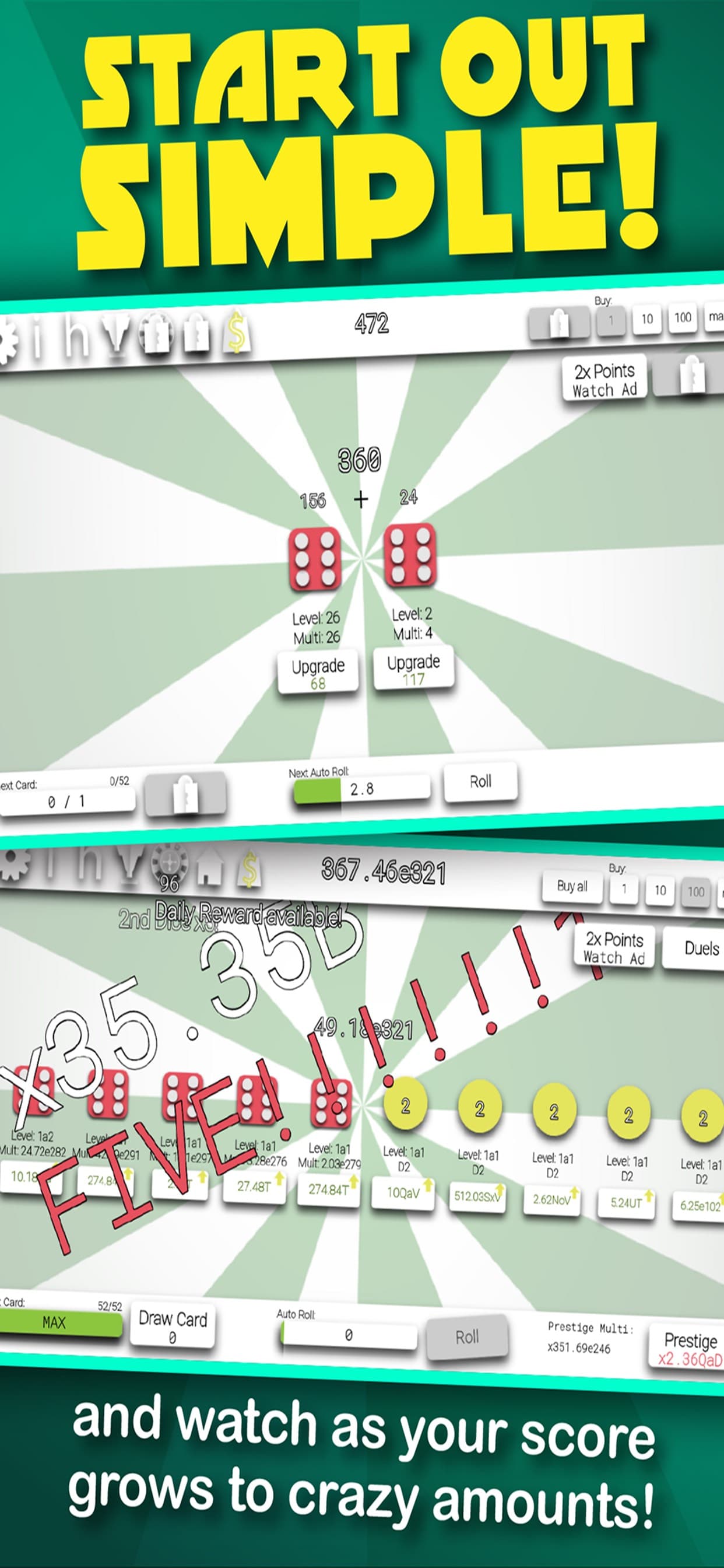 Idle Dice: Incremental Game screenshot 1 - screenshot