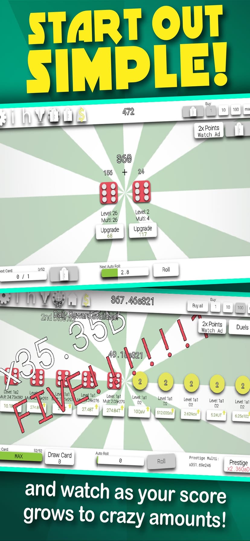Idle Dice: Incremental Game screenshot 1 - screenshot