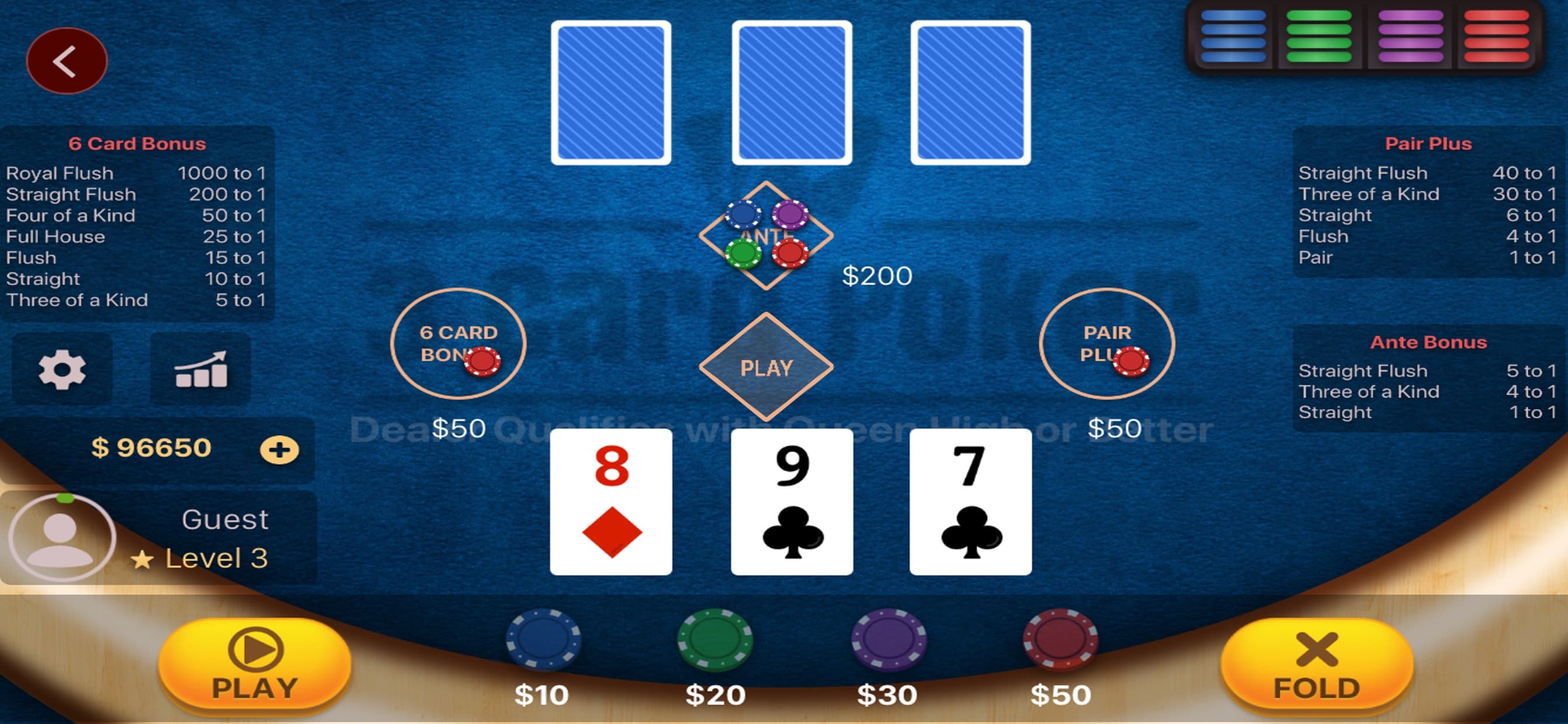 3 Card Poker Casino screenshot 3 - screenshot
