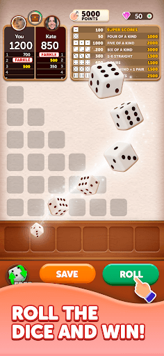 Farkle Dice Roll screenshot 1 - screenshot