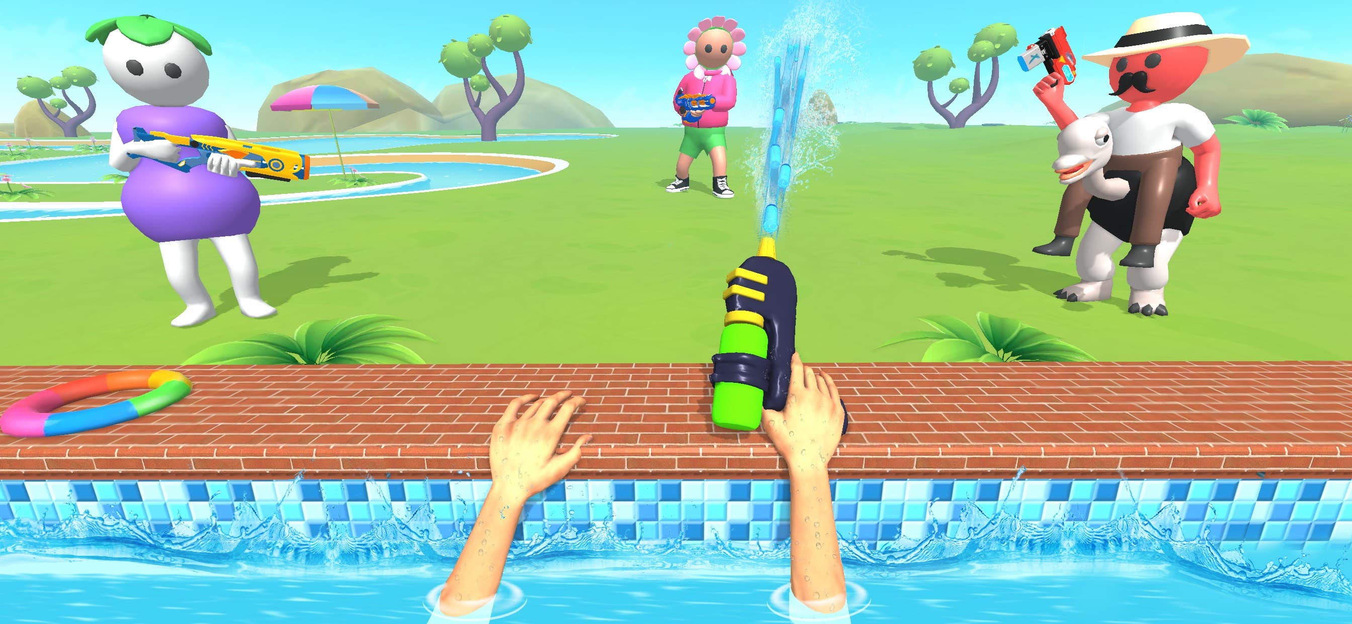 Water Shooting Pool Gun Arena screenshot 1 - screenshot