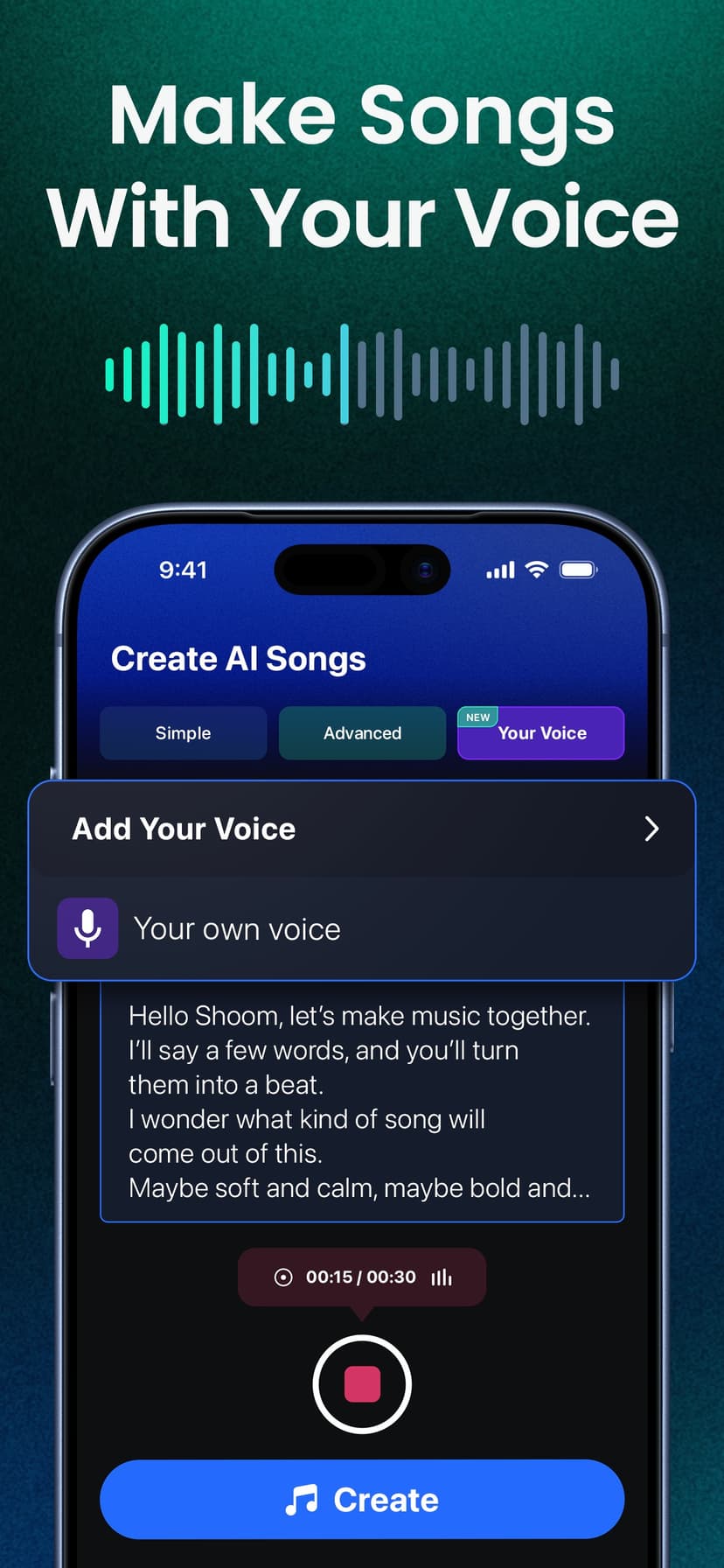 Shoom・AI Music, Song Generator screenshot 1 - screenshot