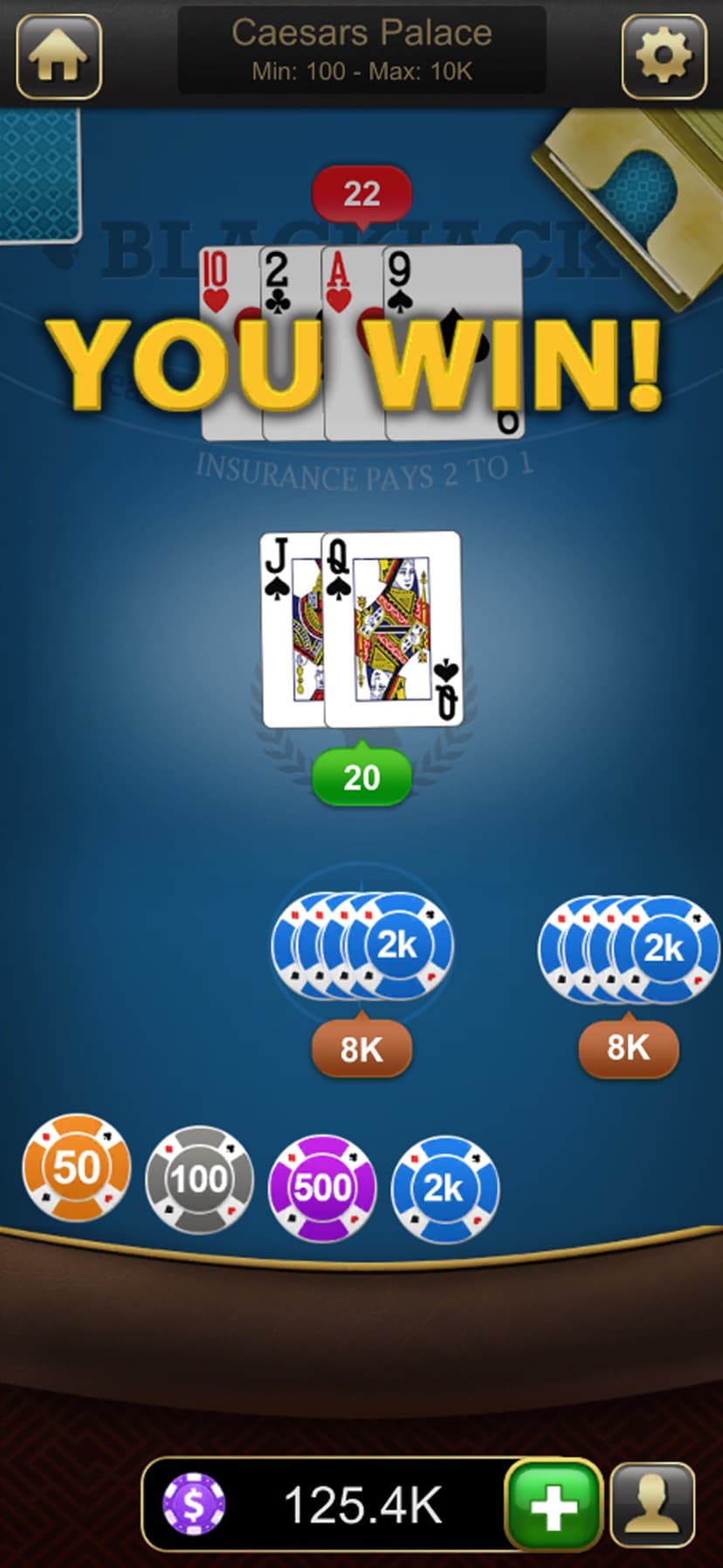 Blackjack Classic - Card Game screenshot 2 - screenshot