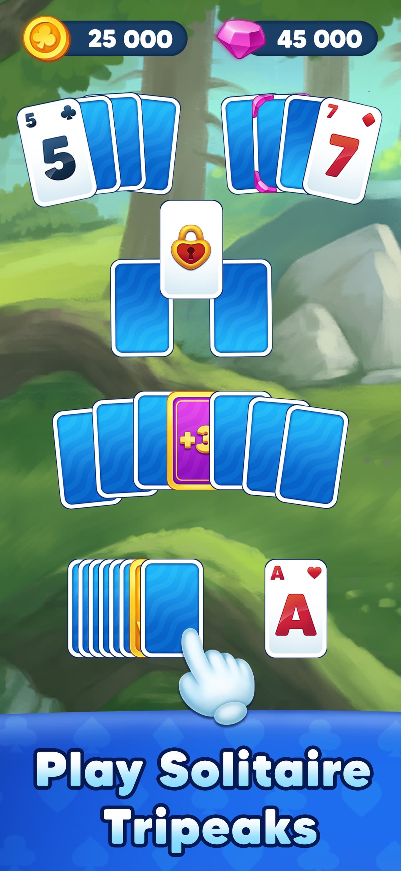 Solitaire Adventures Tripeaks screenshot 1 - screenshot