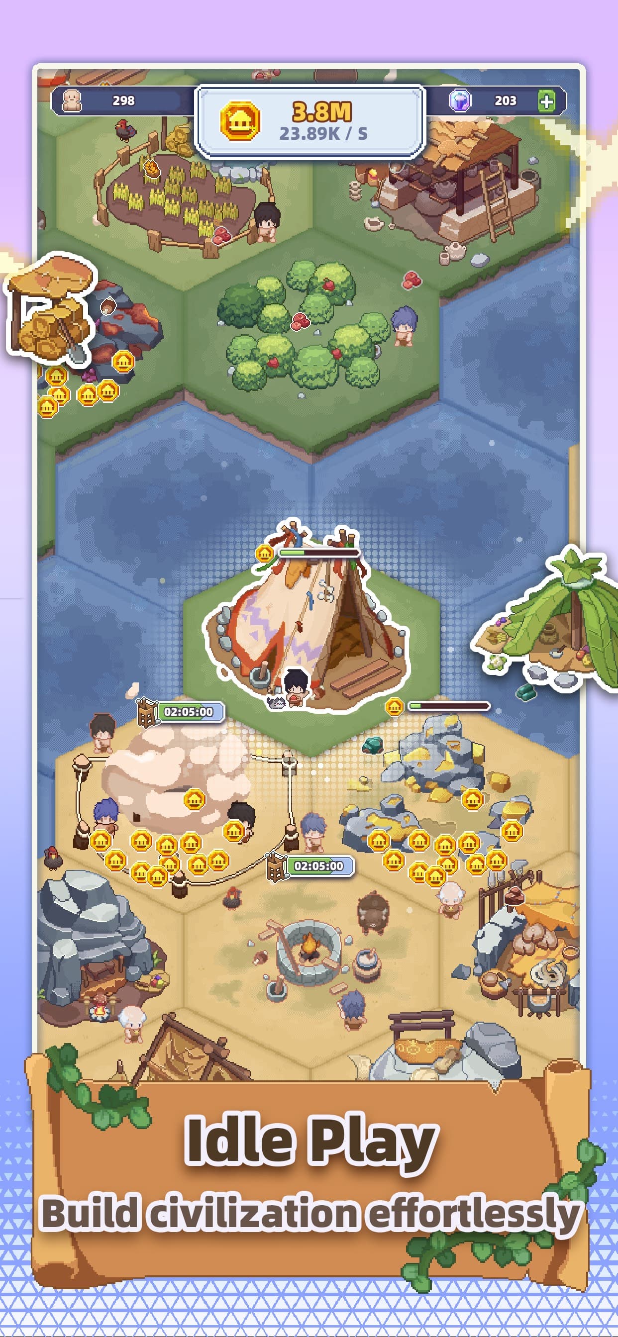 Pixel Civilization: Idle Game screenshot 1 - screenshot