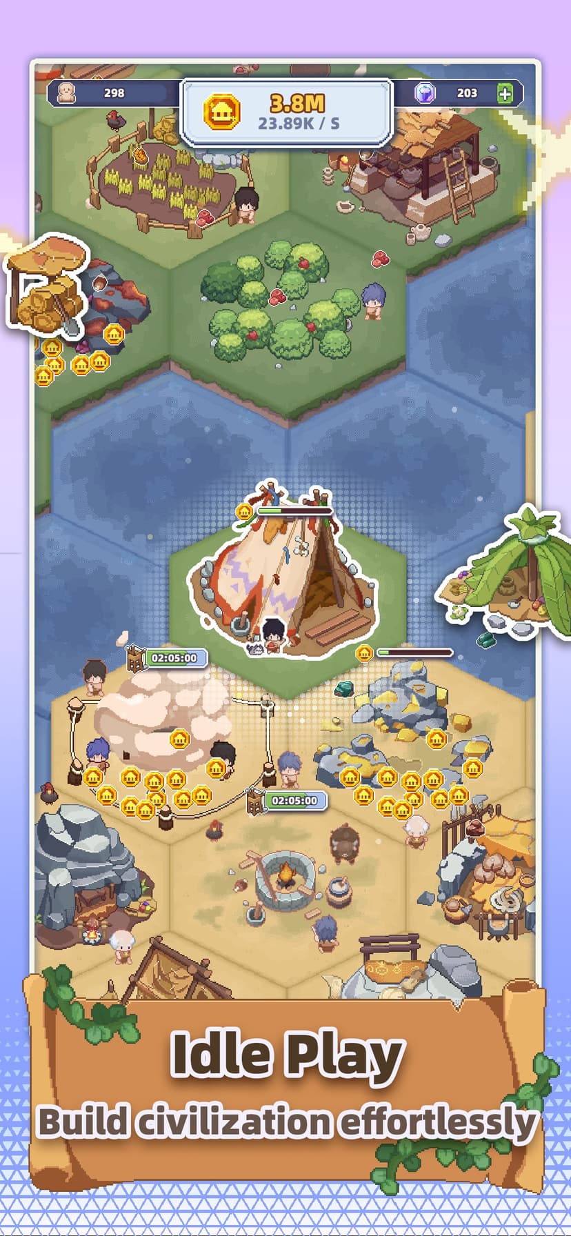 Pixel Civilization: Idle Game screenshot 1 - screenshot