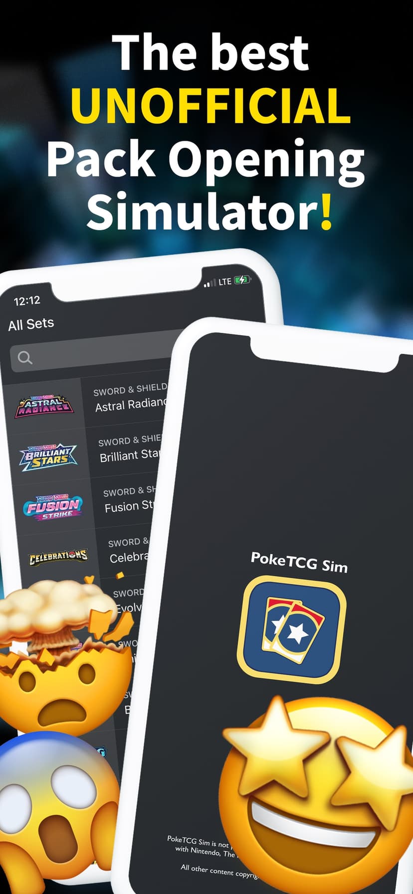 PokeTCG Sim - Open Card Packs! screenshot 1 - screenshot