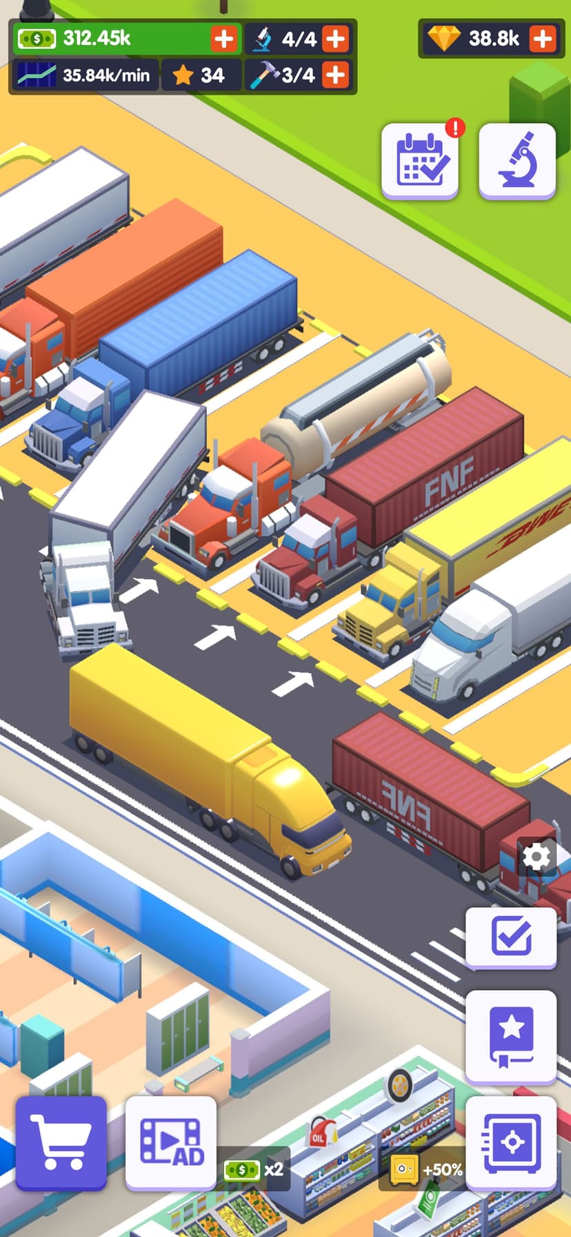 Truck Stop Tycoon-idle game screenshot 4 - screenshot
