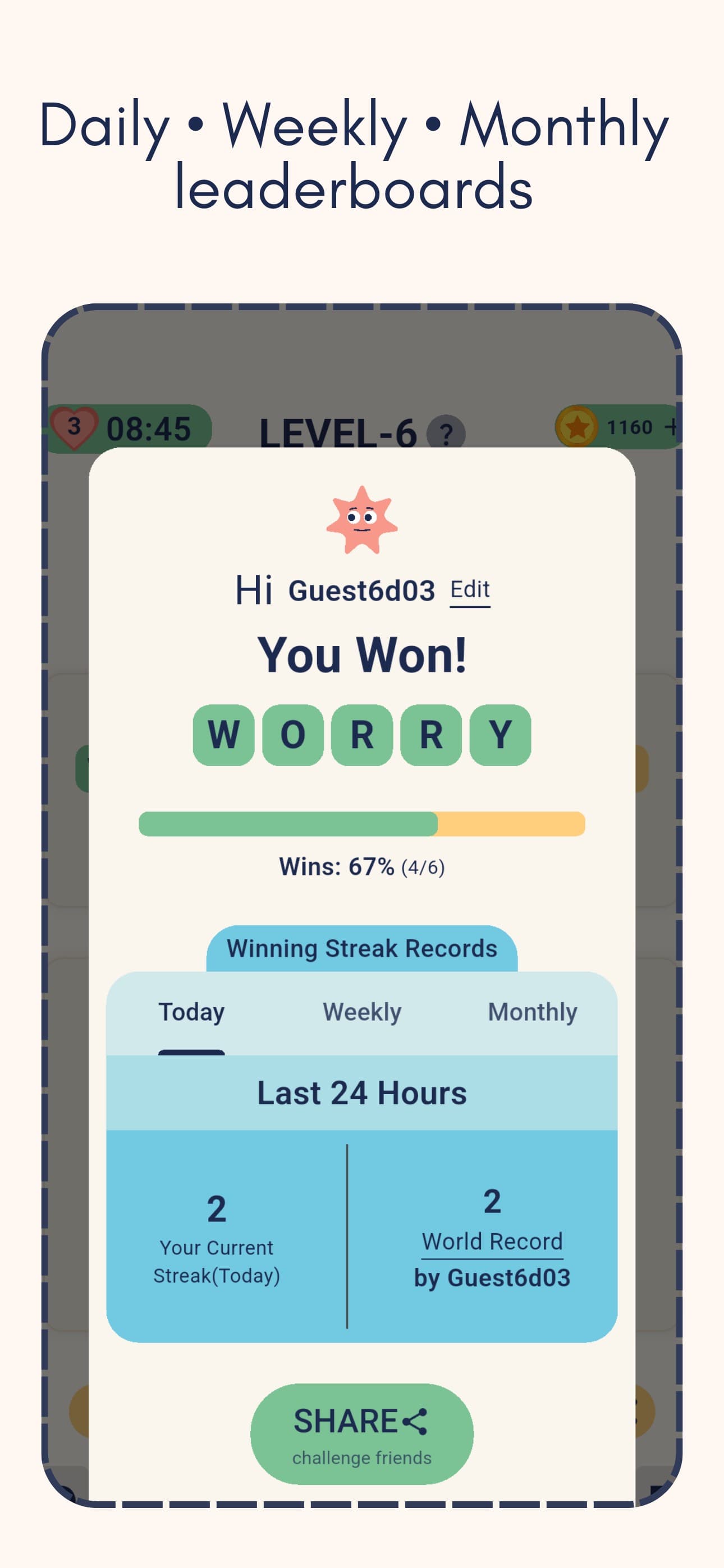 WordLeague Daily Riddle Puzzle screenshot 4 - screenshot