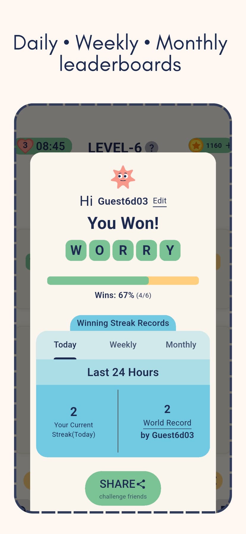 WordLeague Daily Riddle Puzzle screenshot 4 - screenshot