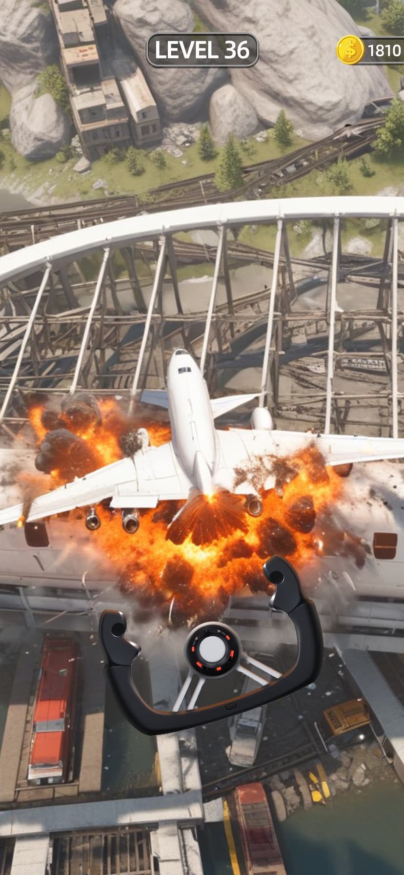 Sling Plane 3D - Sky Crash Jet screenshot 2 - screenshot