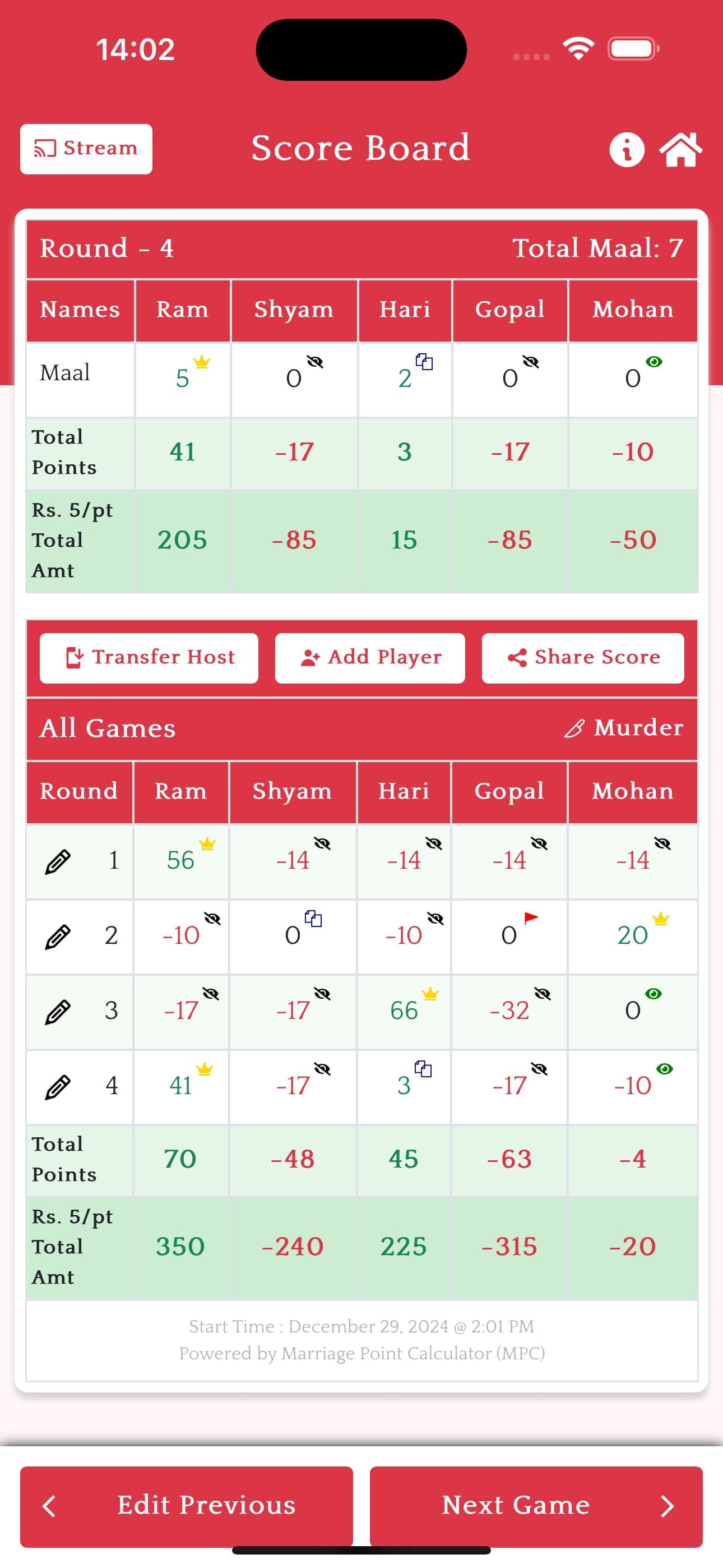 MarriagePointCalculator (MPC) screenshot 5 - screenshot