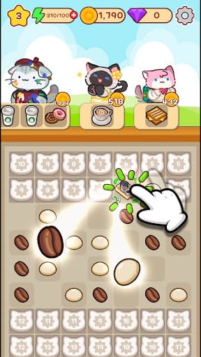 Merge Meow Cafe : Coffee cat screenshot 21 - screenshot