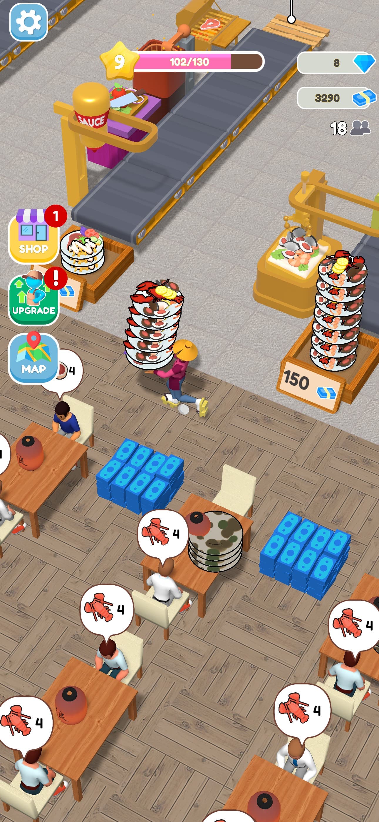 Conveyor Rush: Idle Food Games screenshot 3 - screenshot