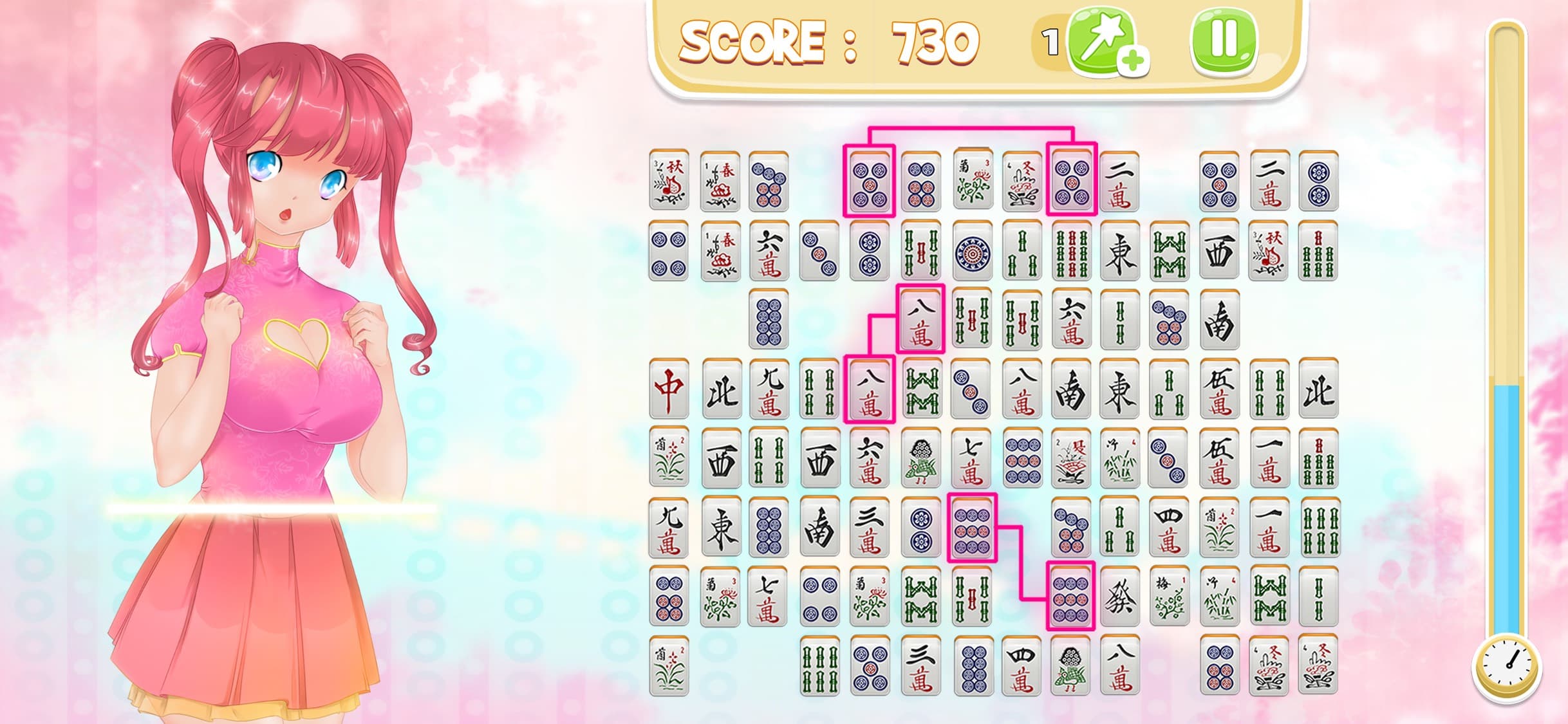 Mahjong Pretty Manga Girls screenshot 1 - screenshot