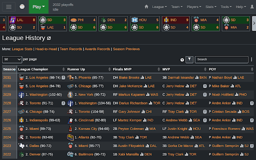 ZenGM Baseball screenshot 7 - screenshot