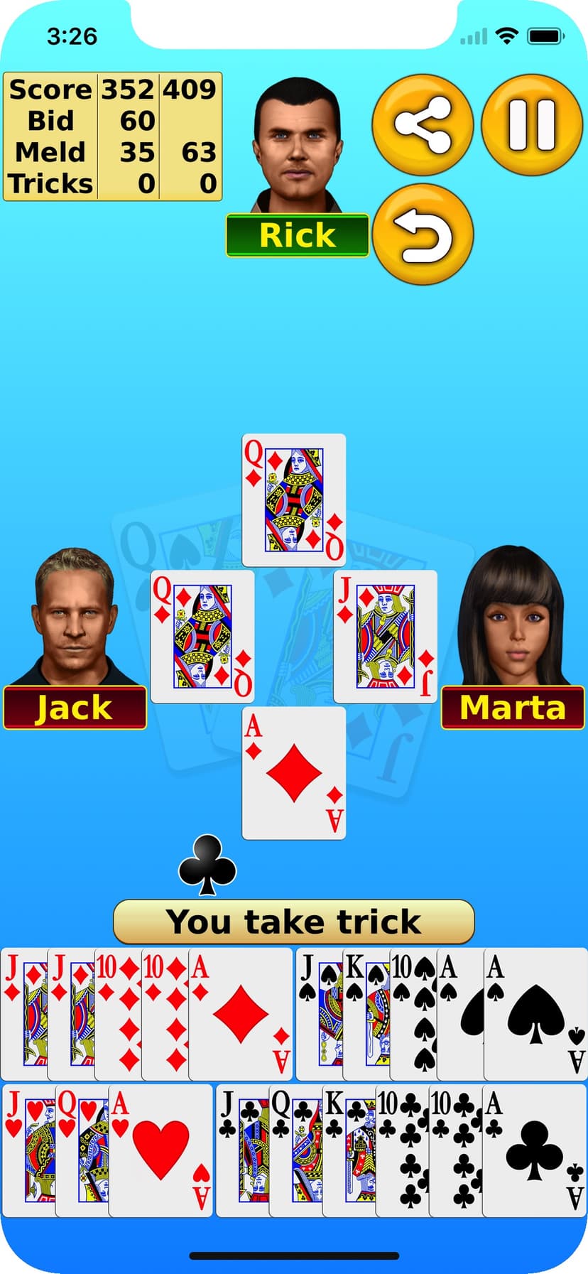 Pinochle - Online & offline screenshot 2 - screenshot