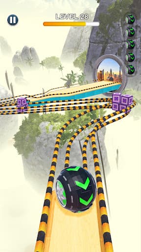 Rolling Ball Sky Escape screenshot 1 - screenshot