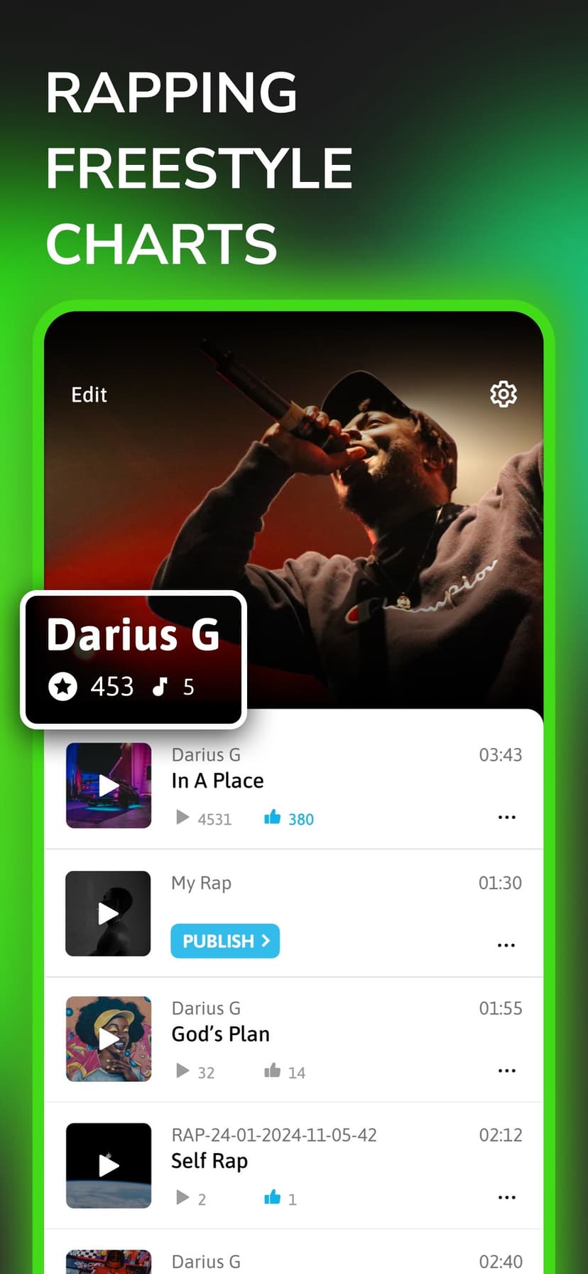 Self Rap - Fame Rapping Studio screenshot 4 - screenshot