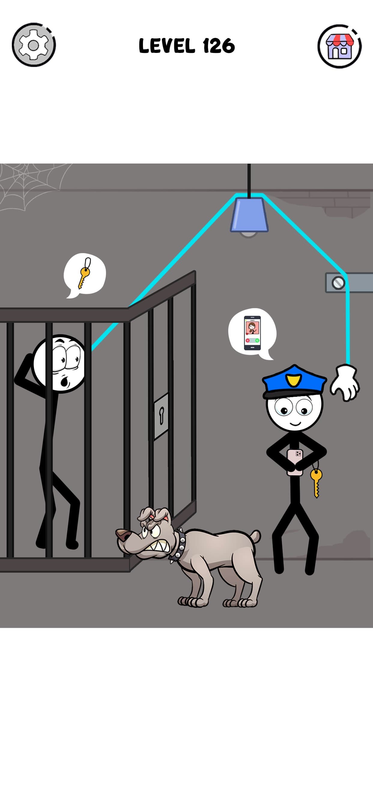 Stickman Thief Puzzle IQ Games screenshot 1 - screenshot