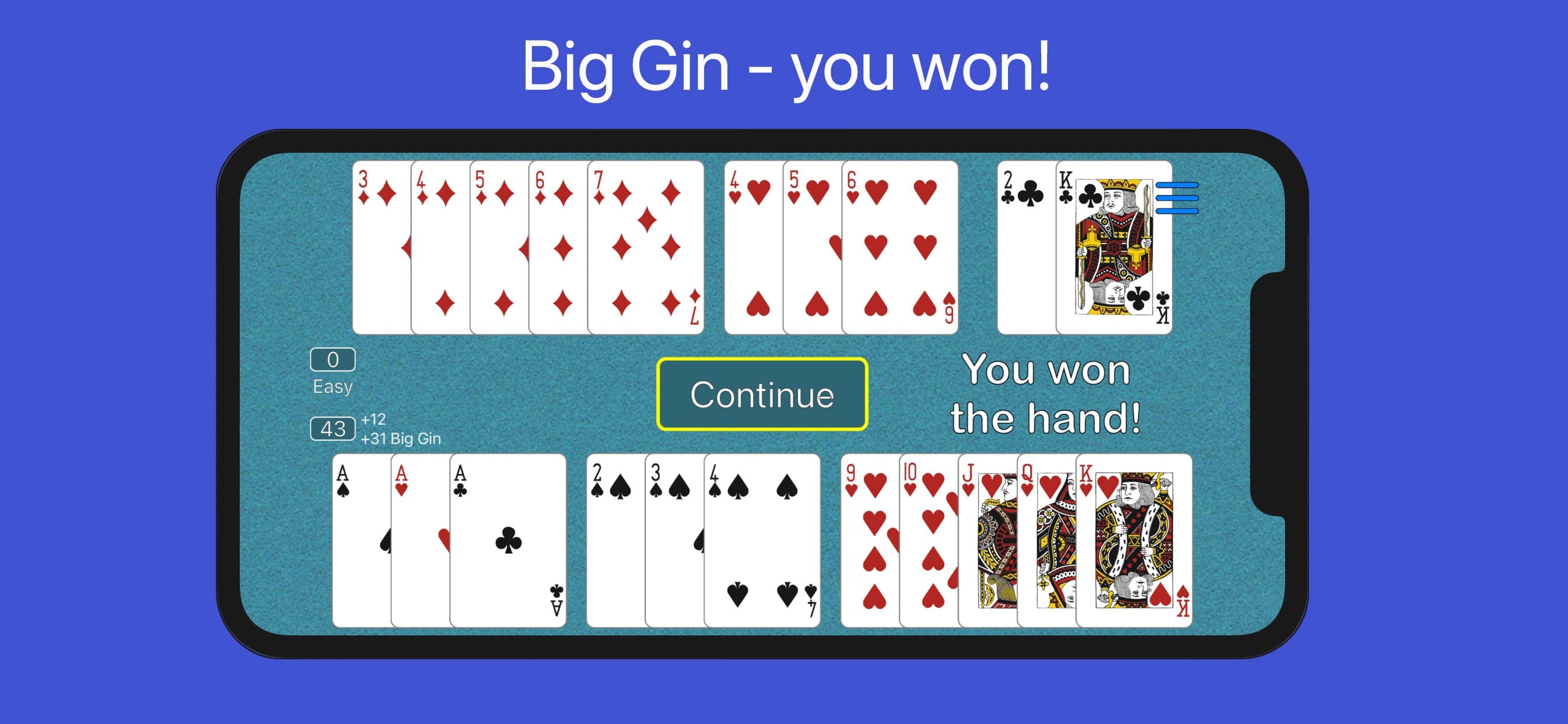 Real Gin Rummy - no ads! screenshot 2 - screenshot