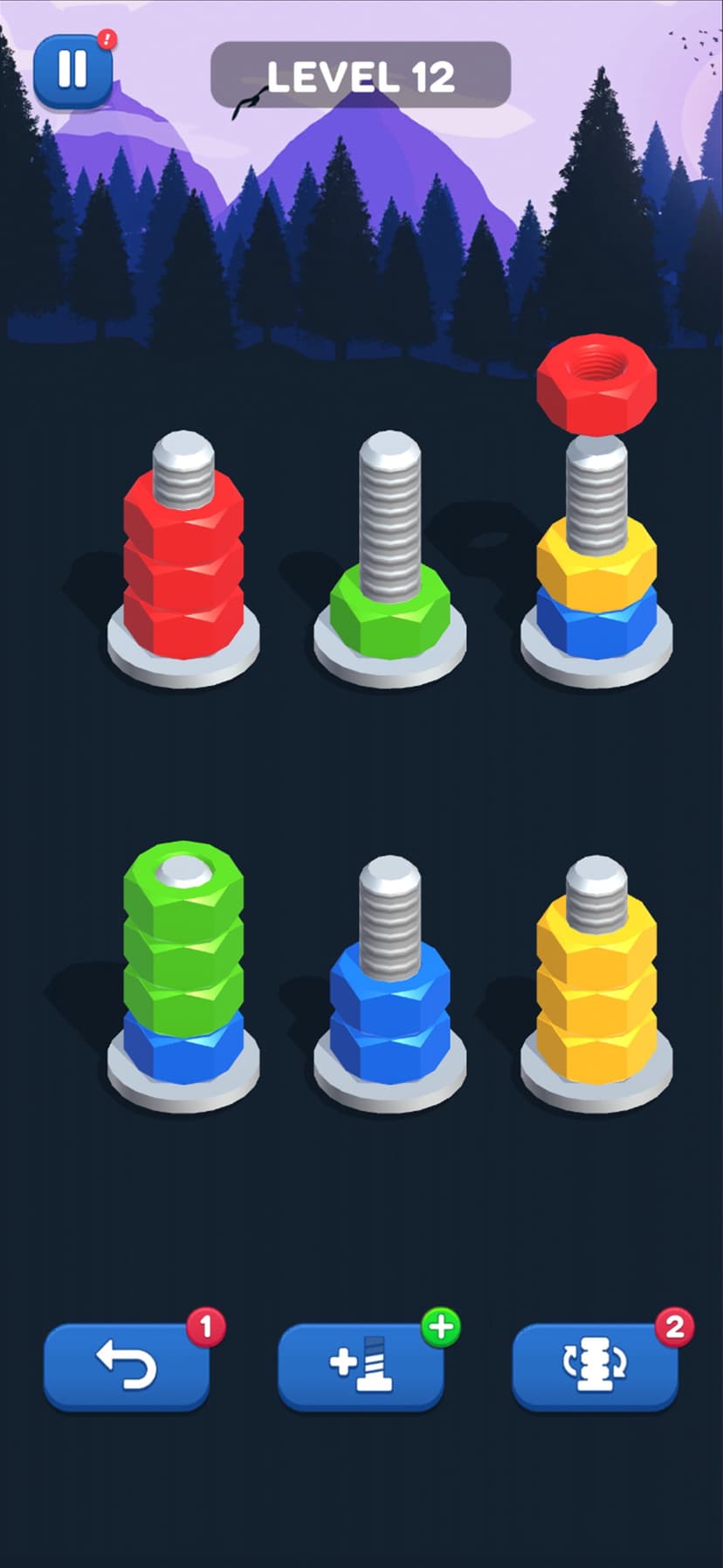 Nuts & Bolts, Color Screw Sort screenshot 2 - screenshot