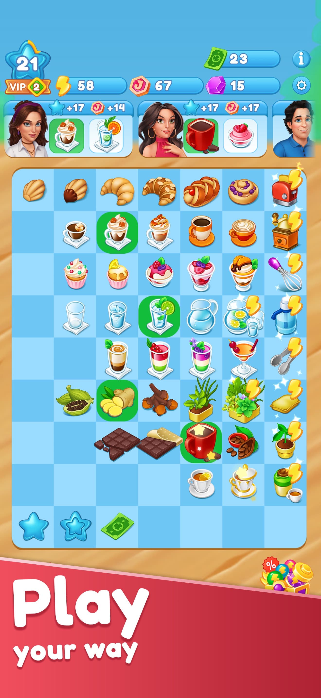 Joy Cafe: Tasty Merge Game screenshot 5 - screenshot