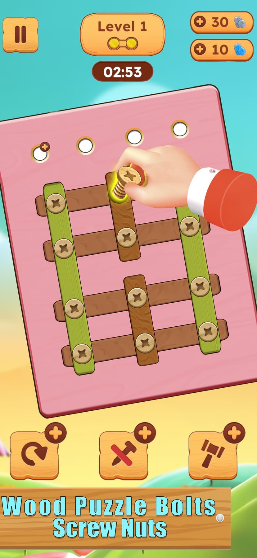 Crazy Screws: Wood Bolts&Nuts screenshot 2 - screenshot