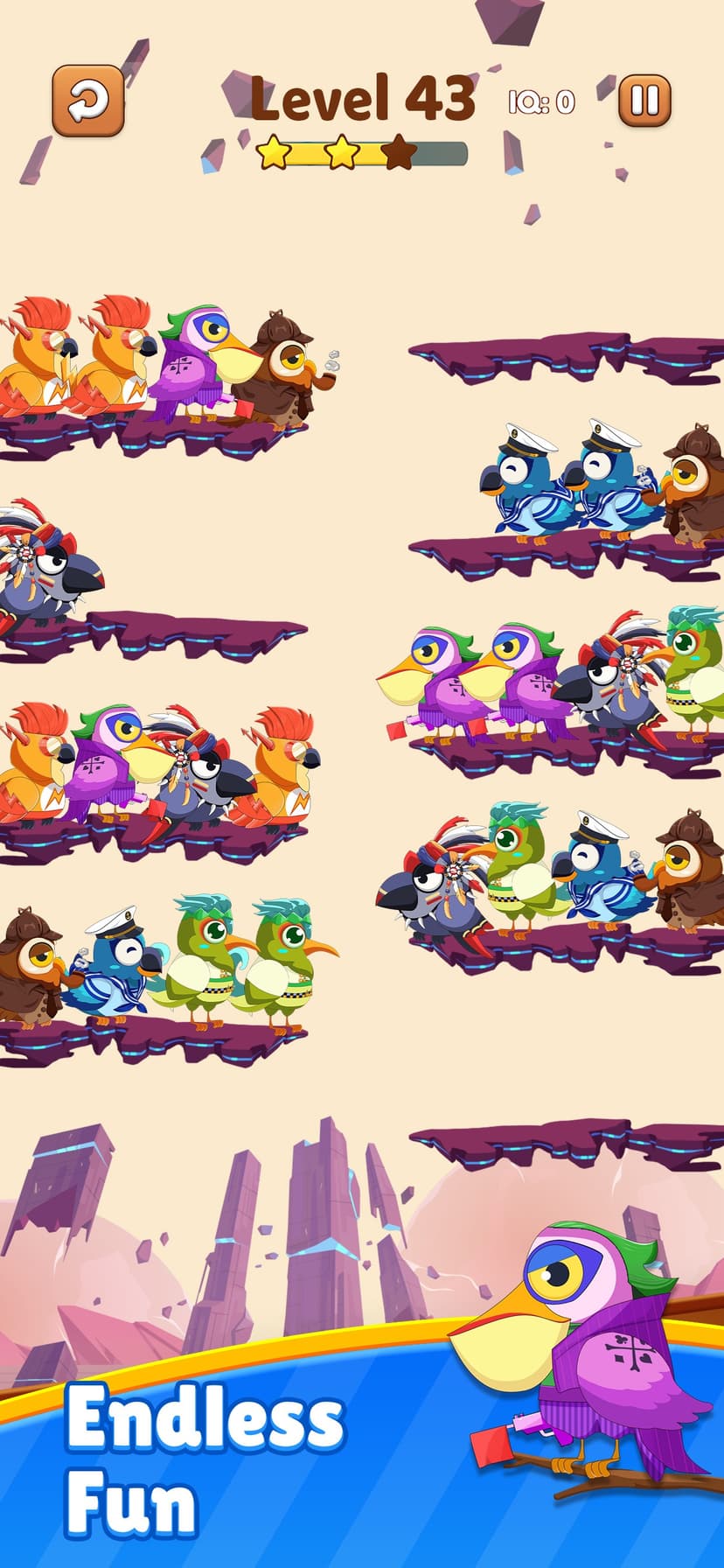 Bird Sort 2 Color Puzzle Game screenshot 5 - screenshot