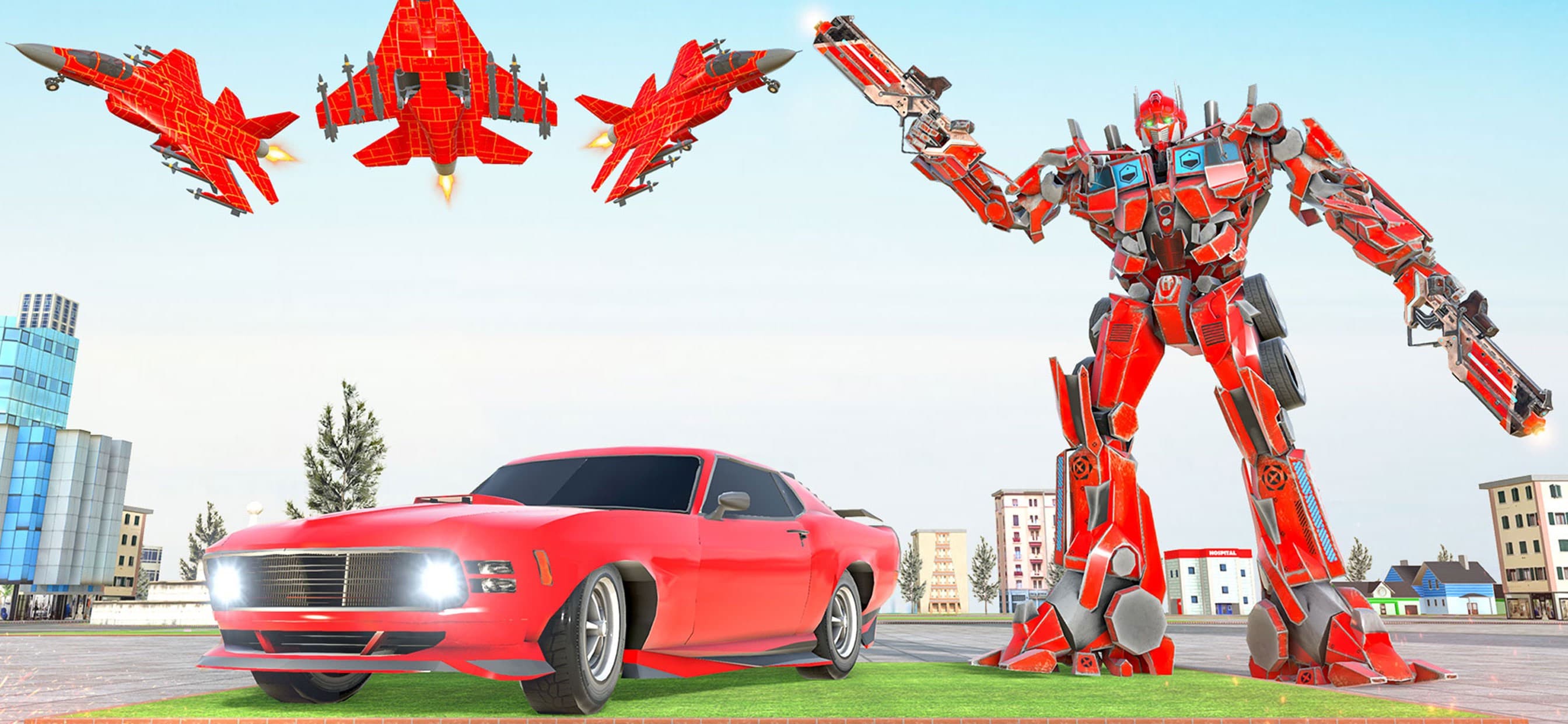 Mech Warrior Robot Airplane 3D screenshot 4 - screenshot