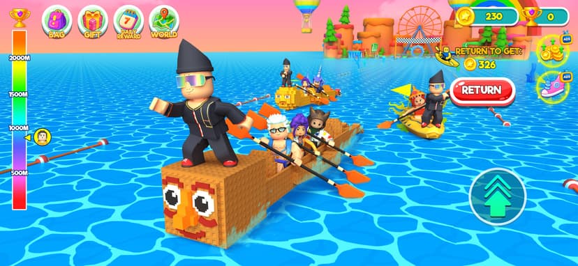 Kayak Racing: Pet Rush screenshot 1 - screenshot