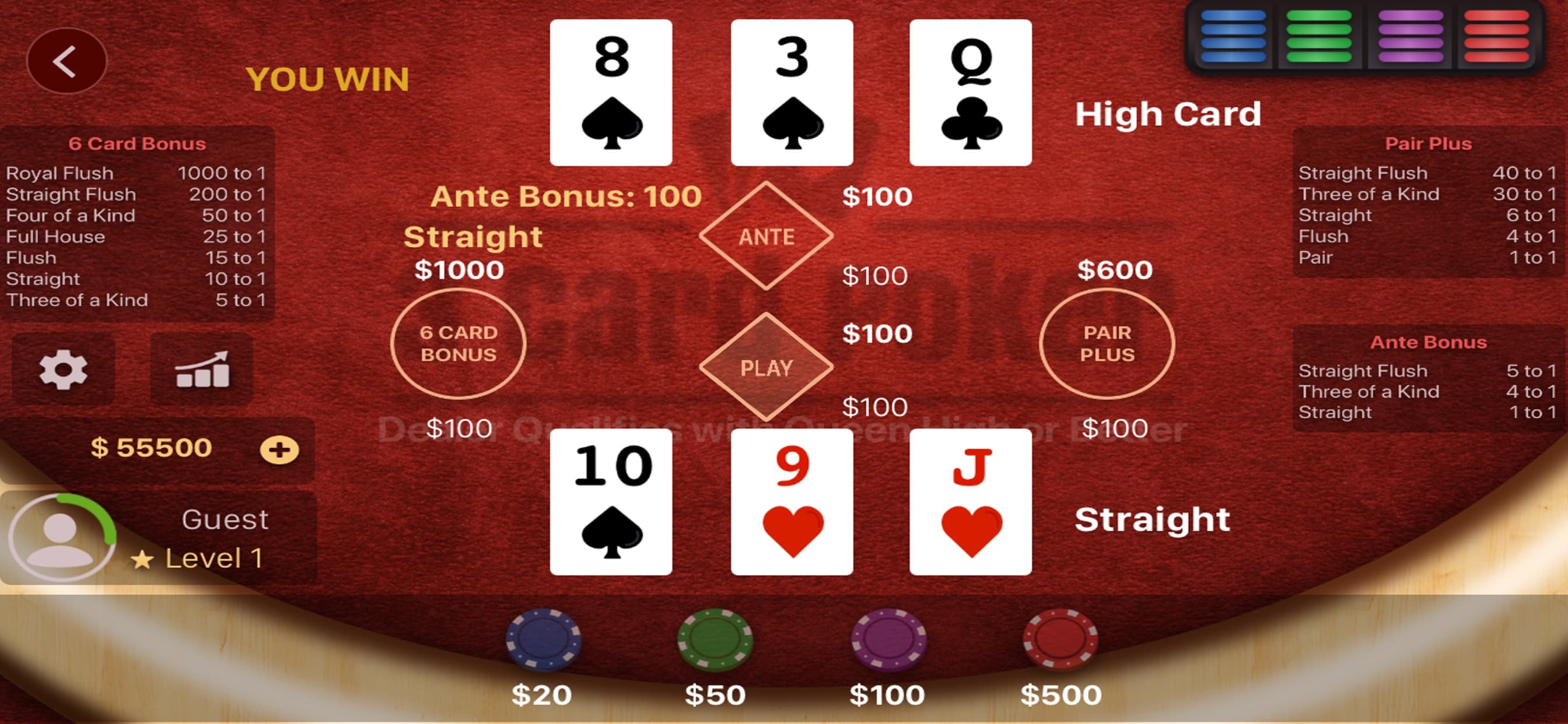 3 Card Poker Casino screenshot 1 - screenshot