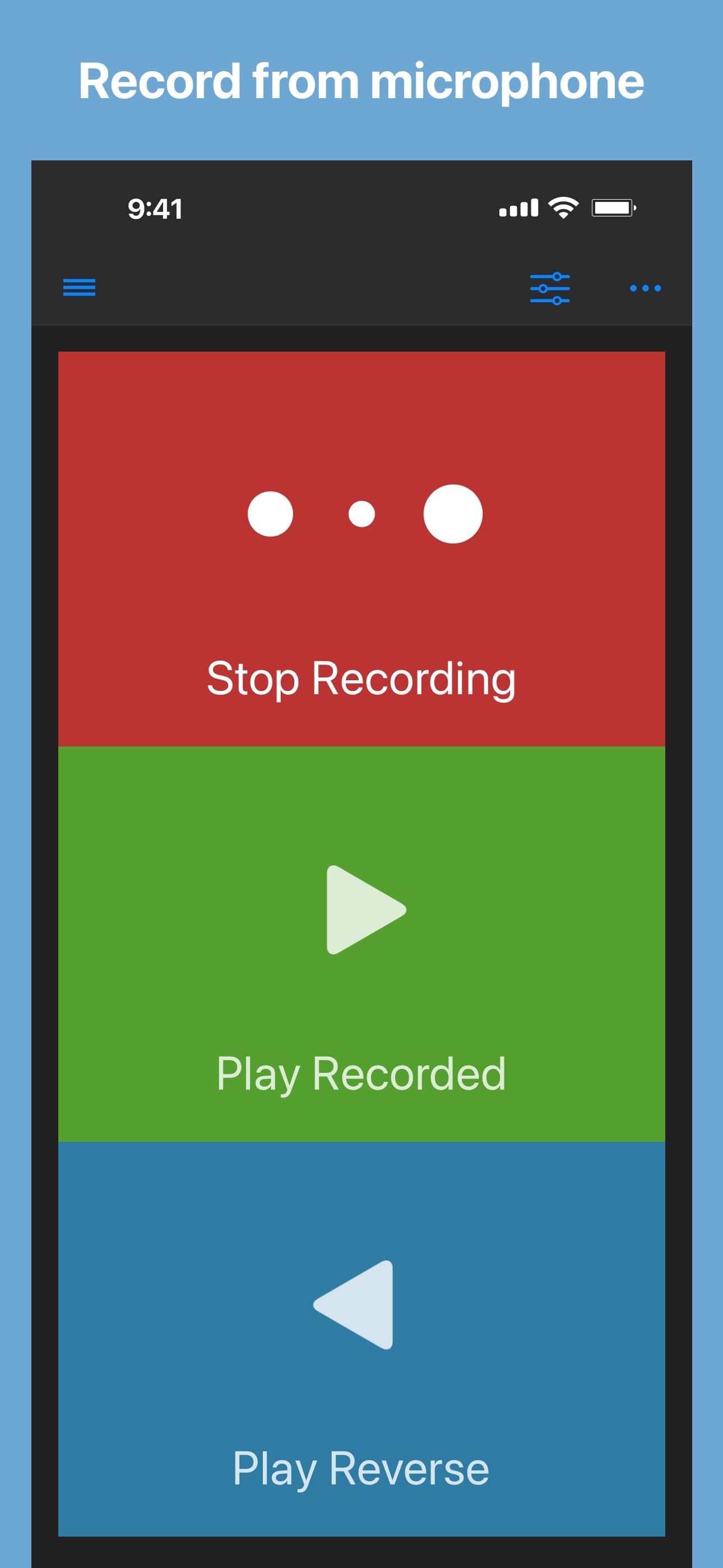Reverse Audio screenshot 1 - screenshot